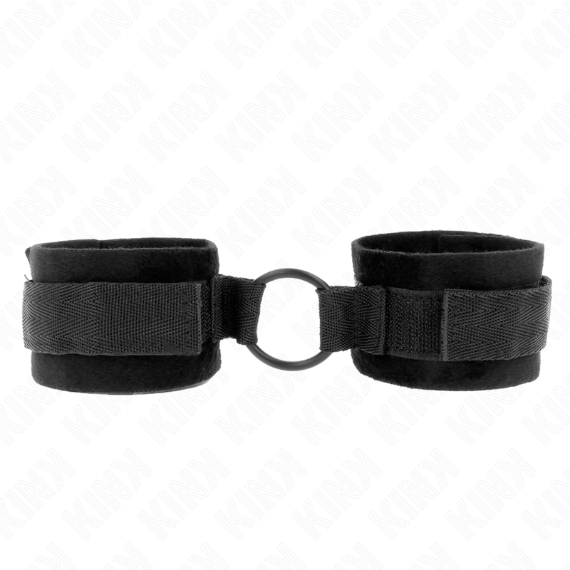 KINK - POLSINI PRINCIPIANTE PELLICCIA 25 CM CON O-RING 4 CM NERO REGOLABILE 15-25 CM