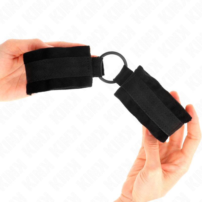 KINK - POLSINI PRINCIPIANTE PELLICCIA 25 CM CON O-RING 4 CM NERO REGOLABILE 15-25 CM
