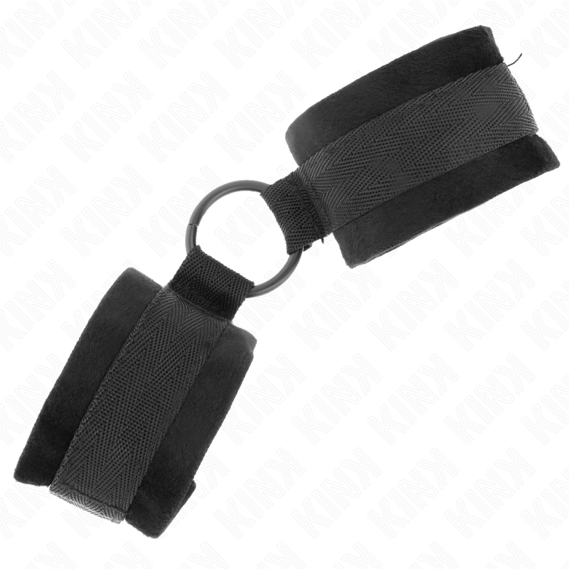 KINK - POLSINI PRINCIPIANTE PELLICCIA 25 CM CON O-RING 4 CM NERO REGOLABILE 15-25 CM