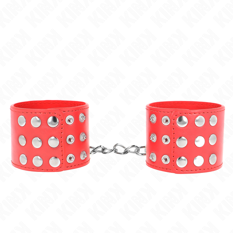 KINK - MANETTE CON BOTTONE A PRESSIONE ROSSO REGOLABILE 19-24 CM X 5,5 CM