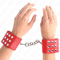 KINK - MANETTE CON BOTTONE A PRESSIONE ROSSO REGOLABILE 19-24 CM X 5,5 CM
