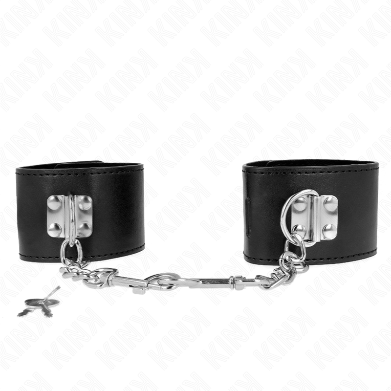 KINK - HANDCUFFS WITH ADJUSTABLE BLACK PADLOCK CLOSURE 16-23 CM X 5.5 CM