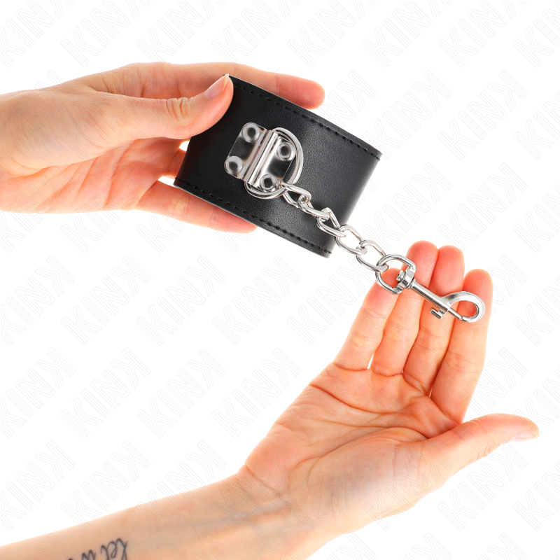 KINK - HANDCUFFS WITH ADJUSTABLE BLACK PADLOCK CLOSURE 16-23 CM X 5.5 CM