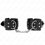KINK - ADJUSTABLE DOUBLE-BUCKLE HANDCUFFS BLACK 19-26 CM
