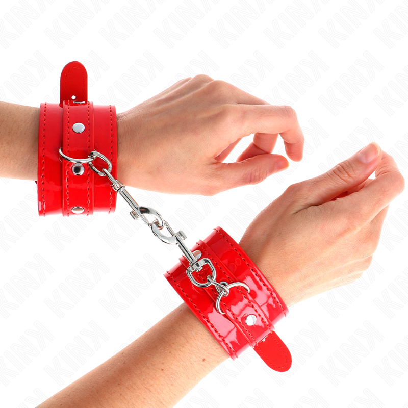 KINK - MUÑEQUERAS BRILLANTES ROJAS AJUSTABLES 23-33 CM