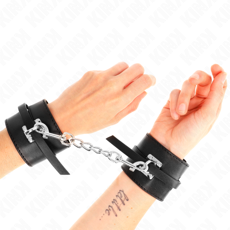 KINK - MANETTE BLOCCABILI DELUXE NERE REGOLABILI 14,5-21 CM X 6 CM