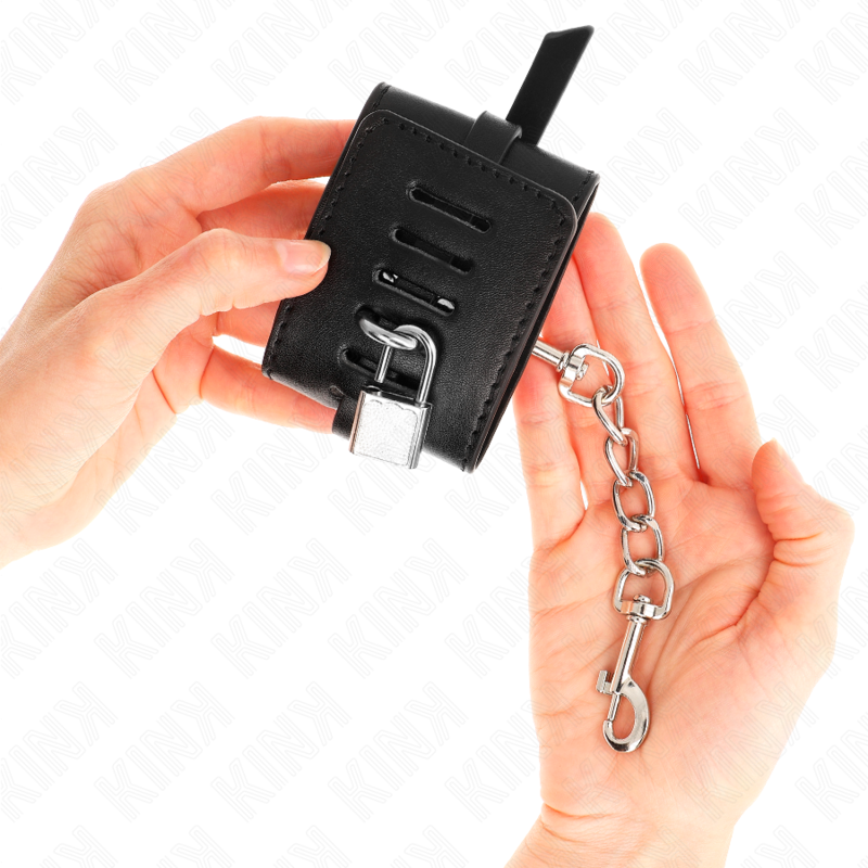 KINK - MANETTE BLOCCABILI DELUXE NERE REGOLABILI 14,5-21 CM X 6 CM