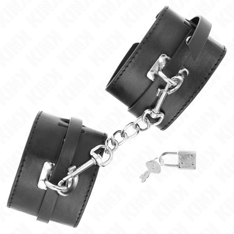 KINK - MANETTE BLOCCABILI DELUXE NERE REGOLABILI 14,5-21 CM X 6 CM