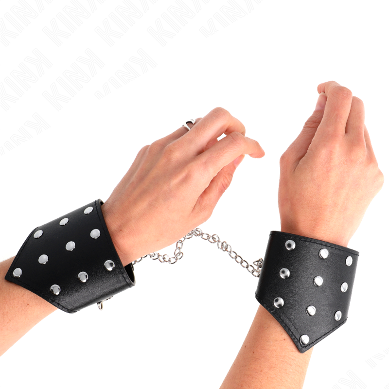 KINK - PULSERAS ESTILO PUNTO NEGRO CON CADENA AJUSTABLE 17-23 CM X 8,5 CM