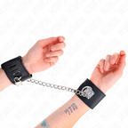 KINK - FIXED HANDCUFFS WITH 30 CM CHAIN AND ADJUSTABLE PADLOCK CLOSURE 16-23 CM X 5.5 CM