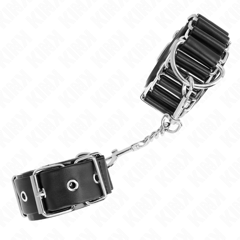 KINK - MANETTE SOTTILI A CERNIERA NERE REGOLABILI 16-22 CM X 3,5 CM