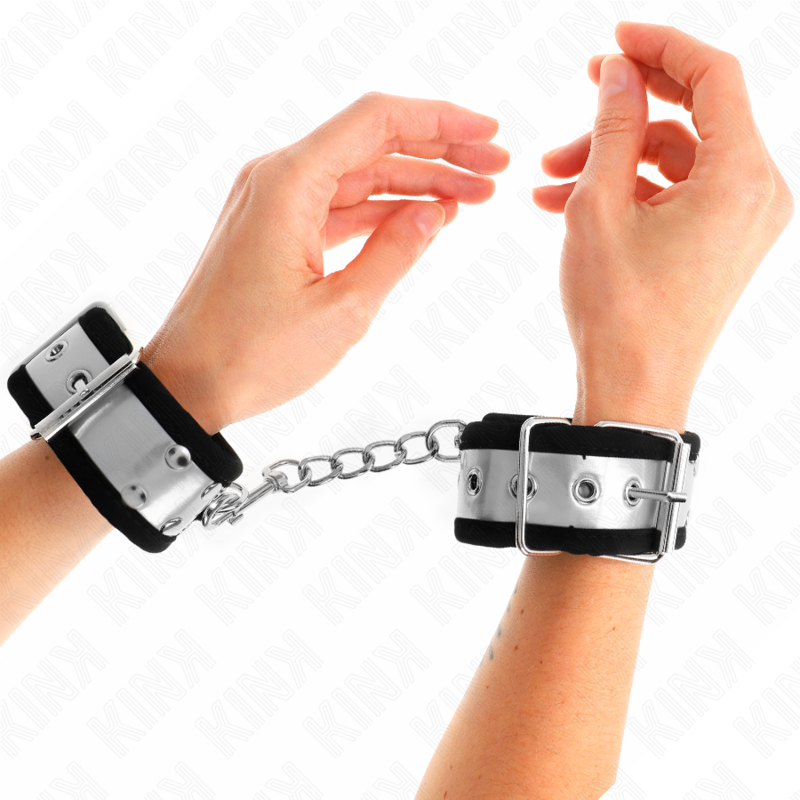 KINK - ESPOSAS FINAS NEGRO / PLATA 30 X 4 CM