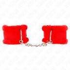 KINK - ESPOSAS CON FORRO DE PELUCHE ROJO AJUSTABLES 17-31 CM X 7 CM