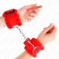 KINK - ESPOSAS CON FORRO DE PELUCHE ROJO AJUSTABLES 17-31 CM X 7 CM