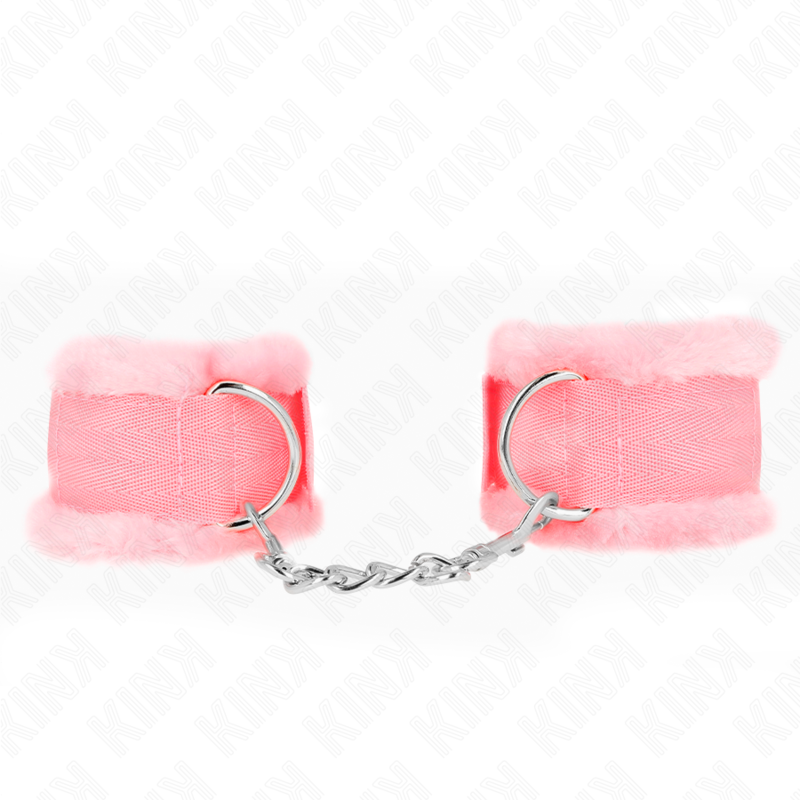 KINK - ESPOSAS CON FORRO DE PIEL ROSA AJUSTABLES 17-31 CM X 7 CM