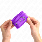 KINK - ESPOSAS CON FORRO DE PIEL SINTÉTICA PREMIUM VIOLETA CON CORREA VIOLETA AJUSTABLE 17-29 CM X 6 CM