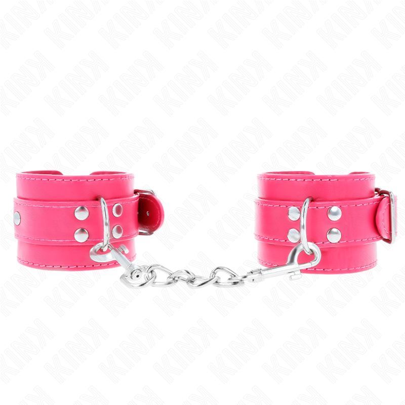 KINK - MANETTE ROSA LAMPONE CON FODERA ROSA LAMPONE REGOLABILE 20-28 CM X 5,5 CM