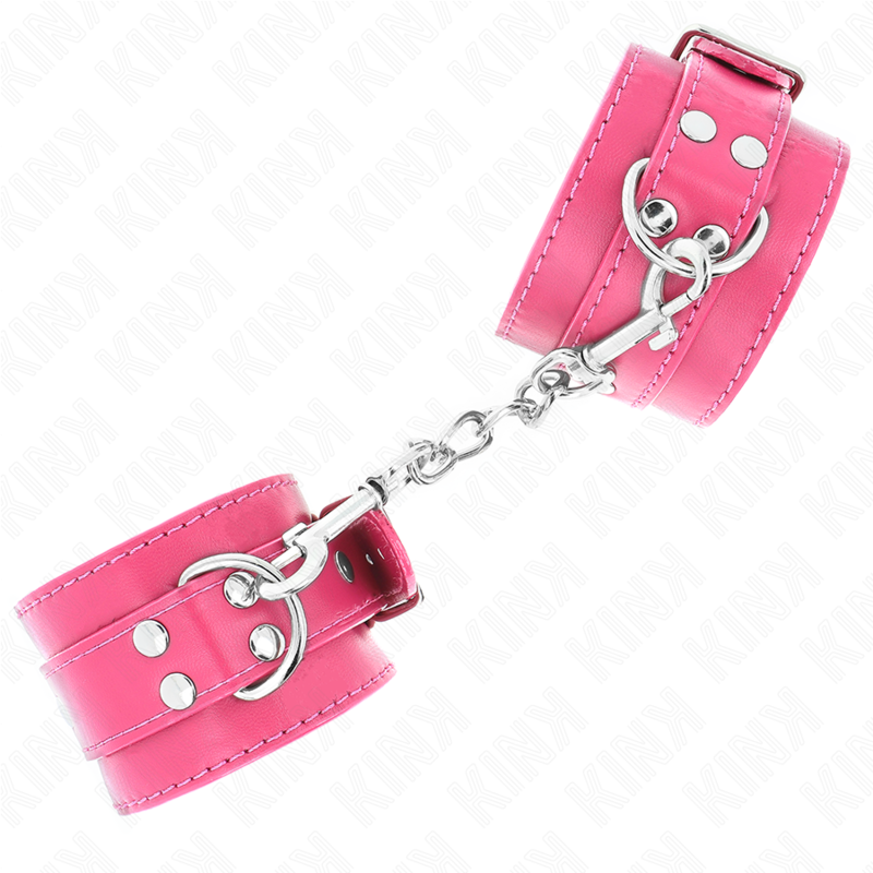 KINK - MANETTE ROSA LAMPONE CON FODERA ROSA LAMPONE REGOLABILE 20-28 CM X 5,5 CM