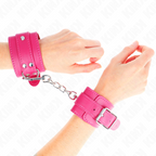 KINK - MANETTE ROSA LAMPONE CON FODERA ROSA LAMPONE REGOLABILE 20-28 CM X 5,5 CM