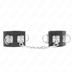 KINK - MULTI-POSITION HANDCUFFS WITH ADJUSTABLE PADLOCK CLOSURE BLACK 16-23 CM X 5.5 CM
