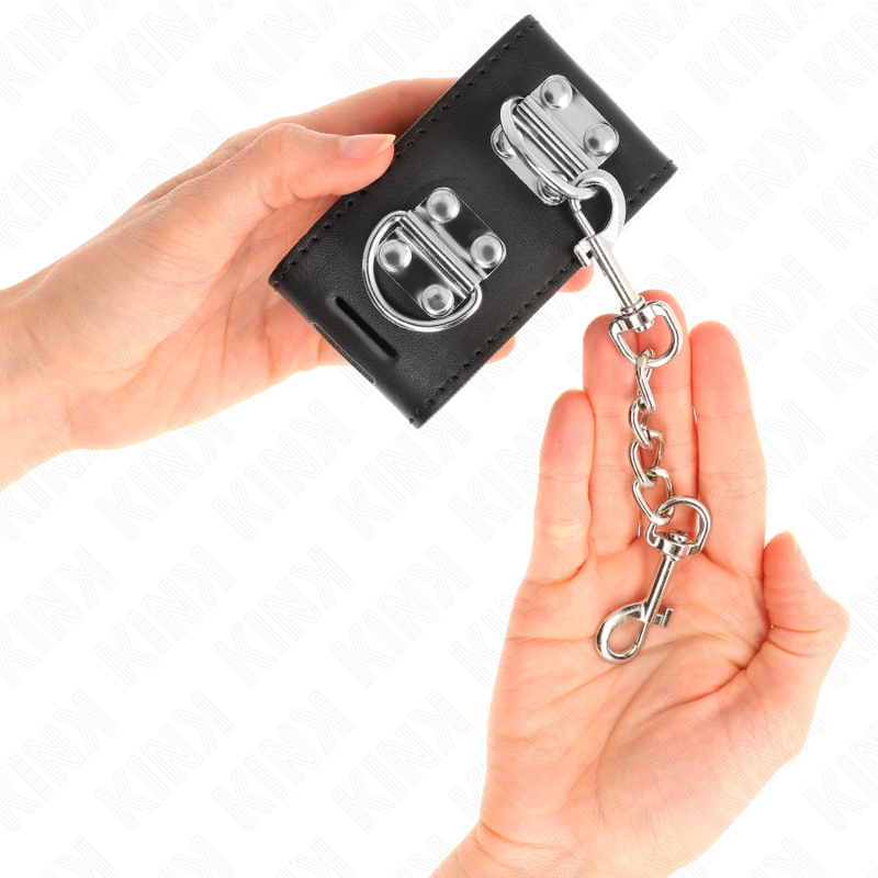 KINK - MULTI-POSITION HANDCUFFS WITH ADJUSTABLE PADLOCK CLOSURE BLACK 16-23 CM X 5.5 CM