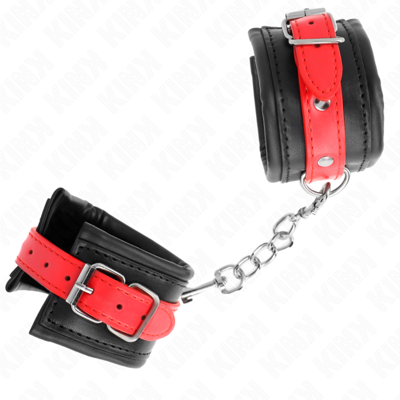 KINK - ESPOSAS NEGRAS CON CORREA ROJA AJUSTABLE 17-28 CM X 6 CM
