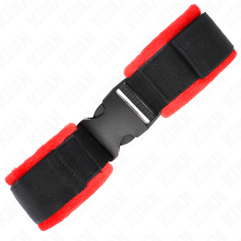 KINK - BLACK NYLON HOOK AND LOOP HANDCUFFS MODEL 1 ADJUSTABLE 25-35 CM X 6 CM