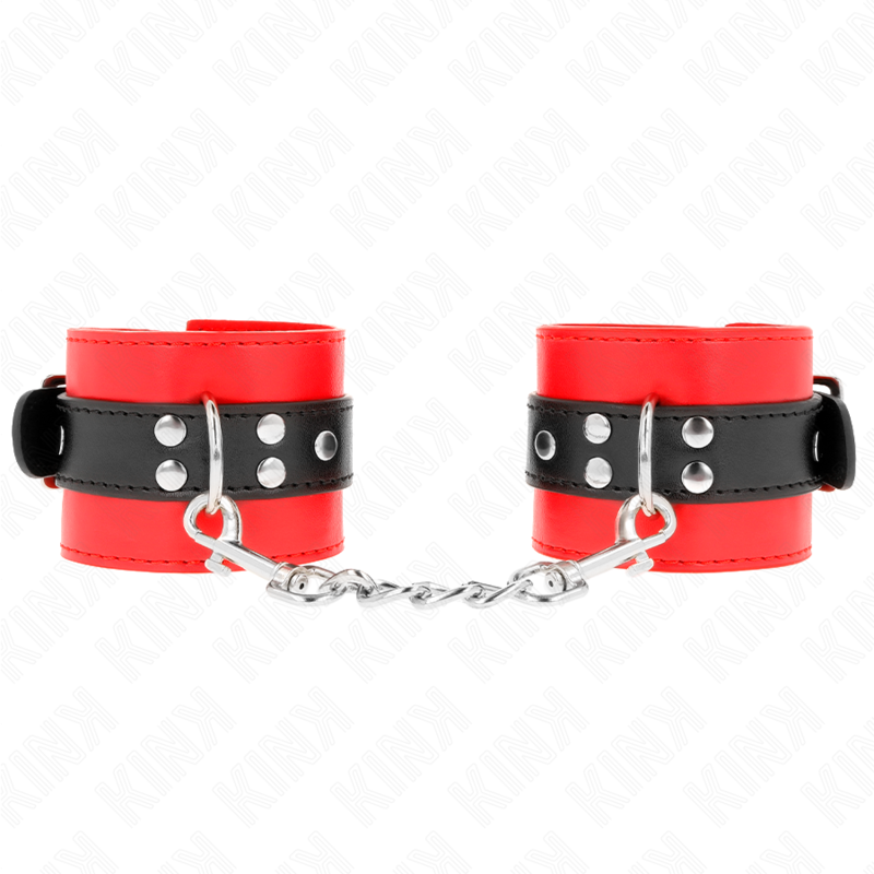 KINK - MANETTE ROSSE CON CINTURINO NERO REGOLABILE 17-28 CM X 6 CM