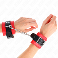 KINK - MANETTE ROSSE CON CINTURINO NERO REGOLABILE 17-28 CM X 6 CM