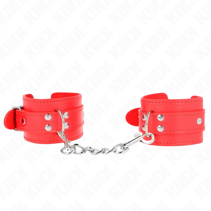 KINK - SIMPLE RED ADJUSTABLE HANDCUFFS 20-23 CM X 5.5 CM
