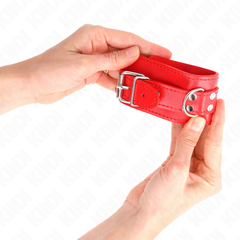 KINK - SIMPLE RED ADJUSTABLE HANDCUFFS 20-23 CM X 5.5 CM