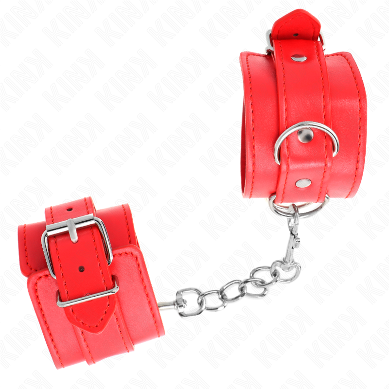 KINK - SIMPLE RED ADJUSTABLE HANDCUFFS 20-23 CM X 5.5 CM