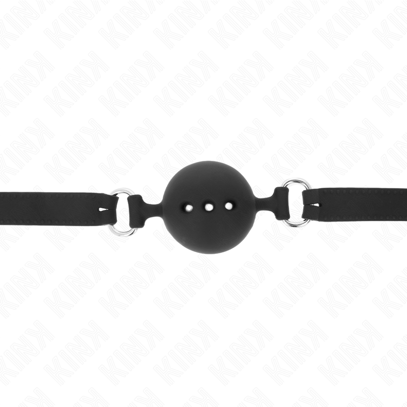 KINK - FULL SILICONE STICK 55 x 2 CM WITH BALL 4.5 CM SIZE M BLACK ADJUSTABLE 35-51 CM