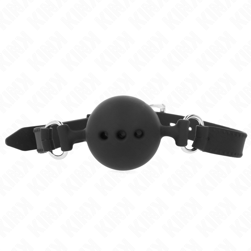 KINK - FULL SILICONE STICK 55 x 2 CM WITH BALL 4.5 CM SIZE M BLACK ADJUSTABLE 35-51 CM
