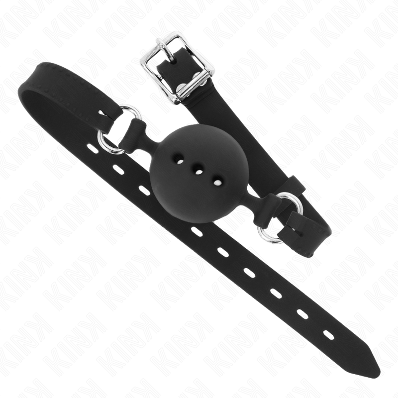 KINK - FULL SILICONE STICK 55 x 2 CM WITH BALL 4.5 CM SIZE M BLACK ADJUSTABLE 35-51 CM