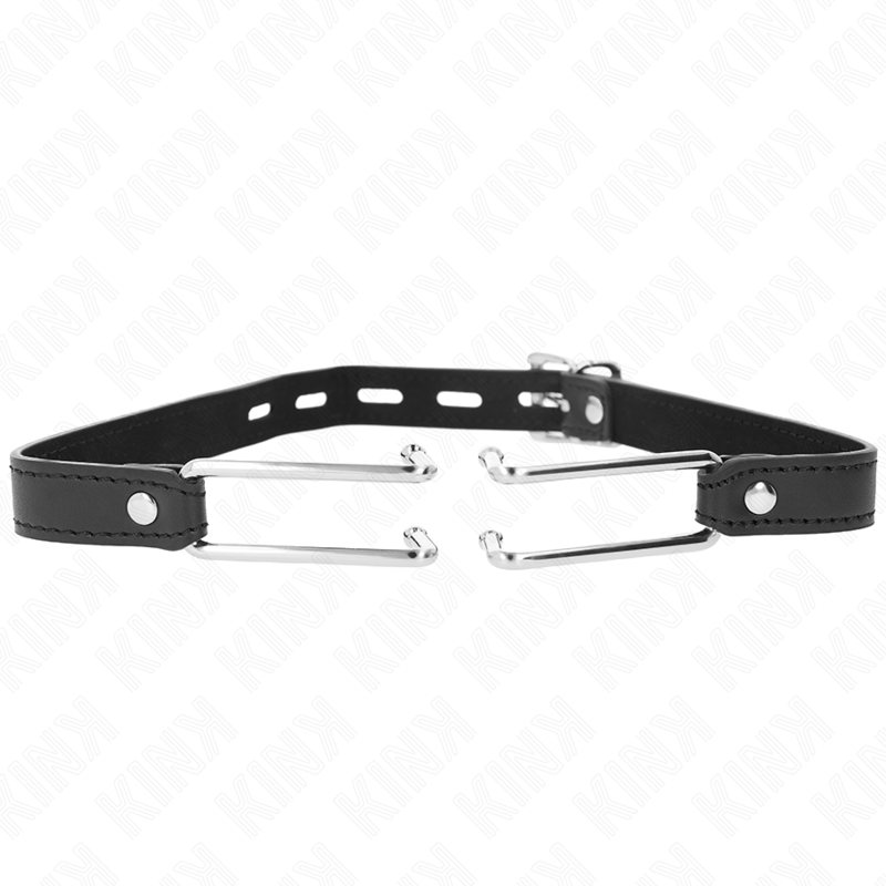KINK - BASTÓN DE GANCHO DE METAL 11,5 CM CON CORREA DE CUERO AJUSTABLE 39-58 CM X 2 CM