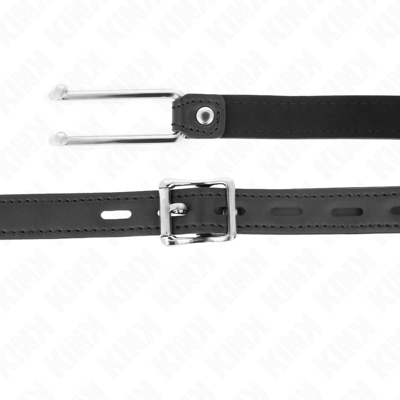 KINK - BASTÓN DE GANCHO DE METAL 11,5 CM CON CORREA DE CUERO AJUSTABLE 39-58 CM X 2 CM