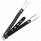 KINK - BASTÓN DE GANCHO DE METAL 11,5 CM CON CORREA DE CUERO AJUSTABLE 39-58 CM X 2 CM