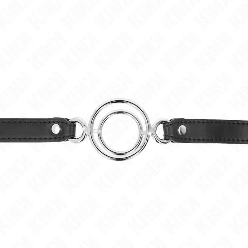 KINK - GAG WITH SEVERAL O-RINGS 5 CM BLACK 63 X 2.5 CM