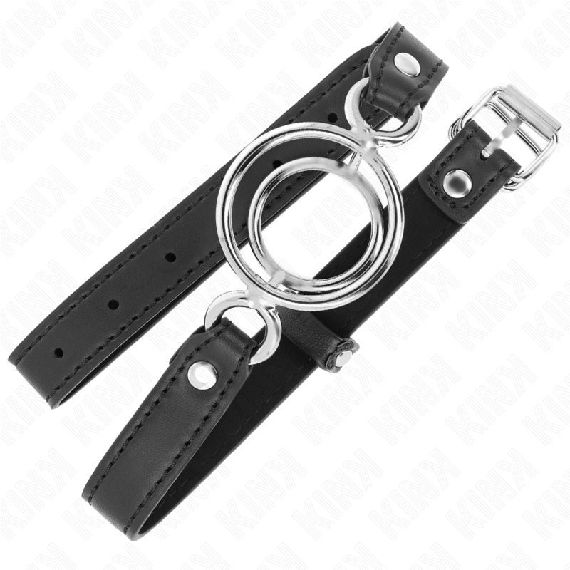KINK - GAG WITH SEVERAL O-RINGS 5 CM BLACK 63 X 2.5 CM