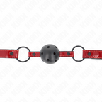 KINK - BOLA DE CUERO BRILLANTE 4,5 CM MORDAZA 63,5 X 2 CM AJUSTABLE 41 X 59 CM