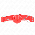 KINK - GAG A PALLINA RIGIDO CAVO ROSSO COMPLETO 62 x 2 CM