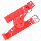 KINK - GAG A PALLINA RIGIDO CAVO ROSSO COMPLETO 62 x 2 CM