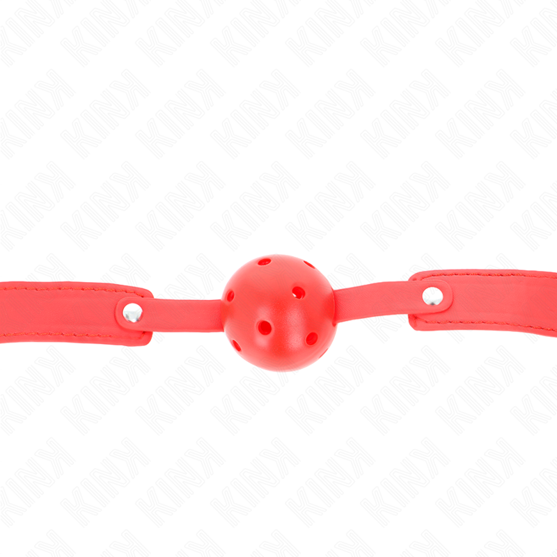 KINK - BOLA RESPIRABLE ROJA 4,5 CM MORDAZA 65 x 2,5 CM