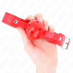KINK - BOLA RESPIRABLE ROJA 4,5 CM MORDAZA 65 x 2,5 CM