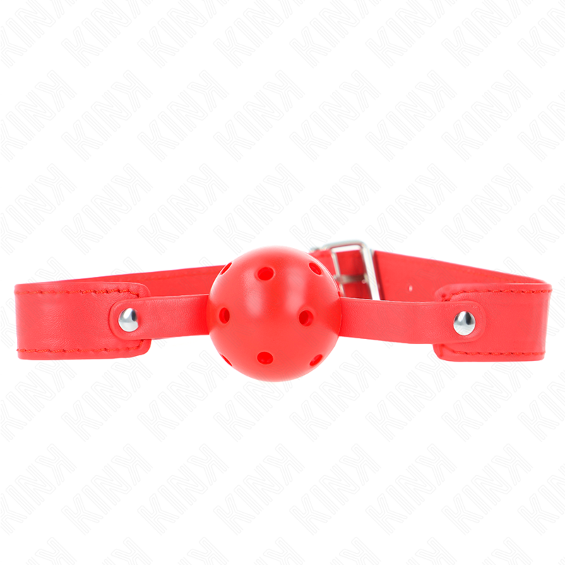 KINK - BOLA RESPIRABLE ROJA 4,5 CM MORDAZA 65 x 2,5 CM
