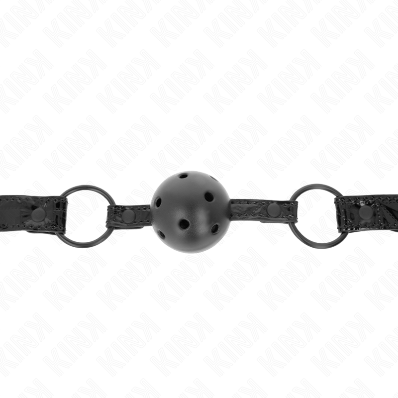 KINK - MORDAZA DE BOLA CON MOTIVO DE DIAMANTE 4,5 CM MODELO 3 64,5 CM AJUSTABLE 42-60 CM