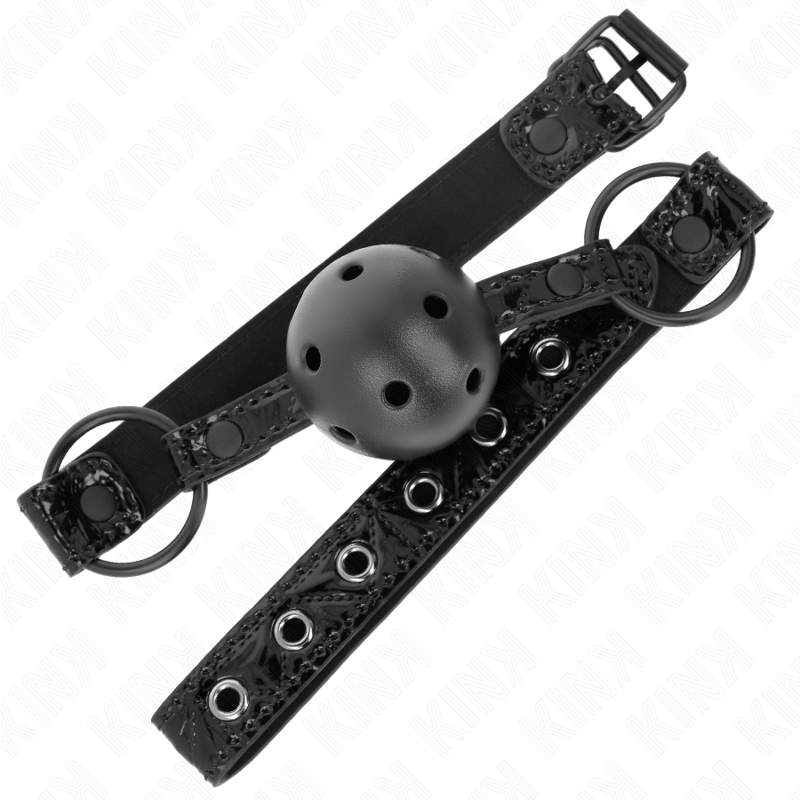 KINK - MORDAZA DE BOLA CON MOTIVO DE DIAMANTE 4,5 CM MODELO 3 64,5 CM AJUSTABLE 42-60 CM