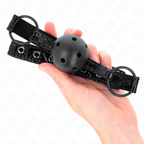 KINK - MORDAZA DE BOLA CON MOTIVO DE DIAMANTE 4,5 CM MODELO 3 64,5 CM AJUSTABLE 42-60 CM