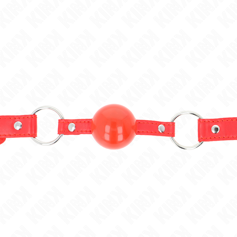 KINK - GAG A PALLINA 4 CM CON CINTURINO ROSSO 60 x 2 CM